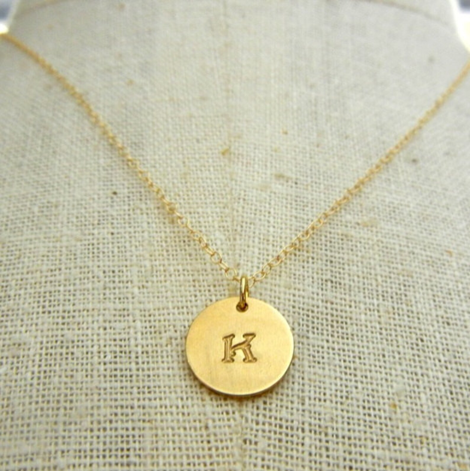 Gold Initial Necklace Gold Letter Necklace Initial Charm Etsy