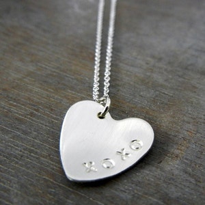 Custom Heart Necklace | Personalized Heart Charm | Custom Sterling Silver Pendant | Girlfriend Gift | Eriadesigns