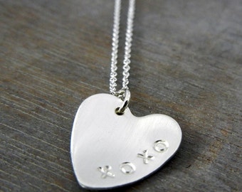 Custom Heart Necklace | Personalized Heart Charm | Custom Sterling Silver Pendant | Girlfriend Gift | Eriadesigns