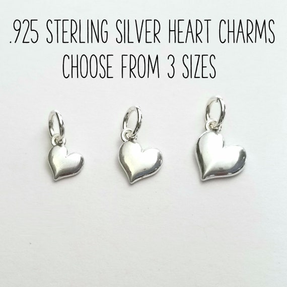 Puffed 3D Heart Charm Sterling Silver Puffed 3D Heart Charm Sterling Silver