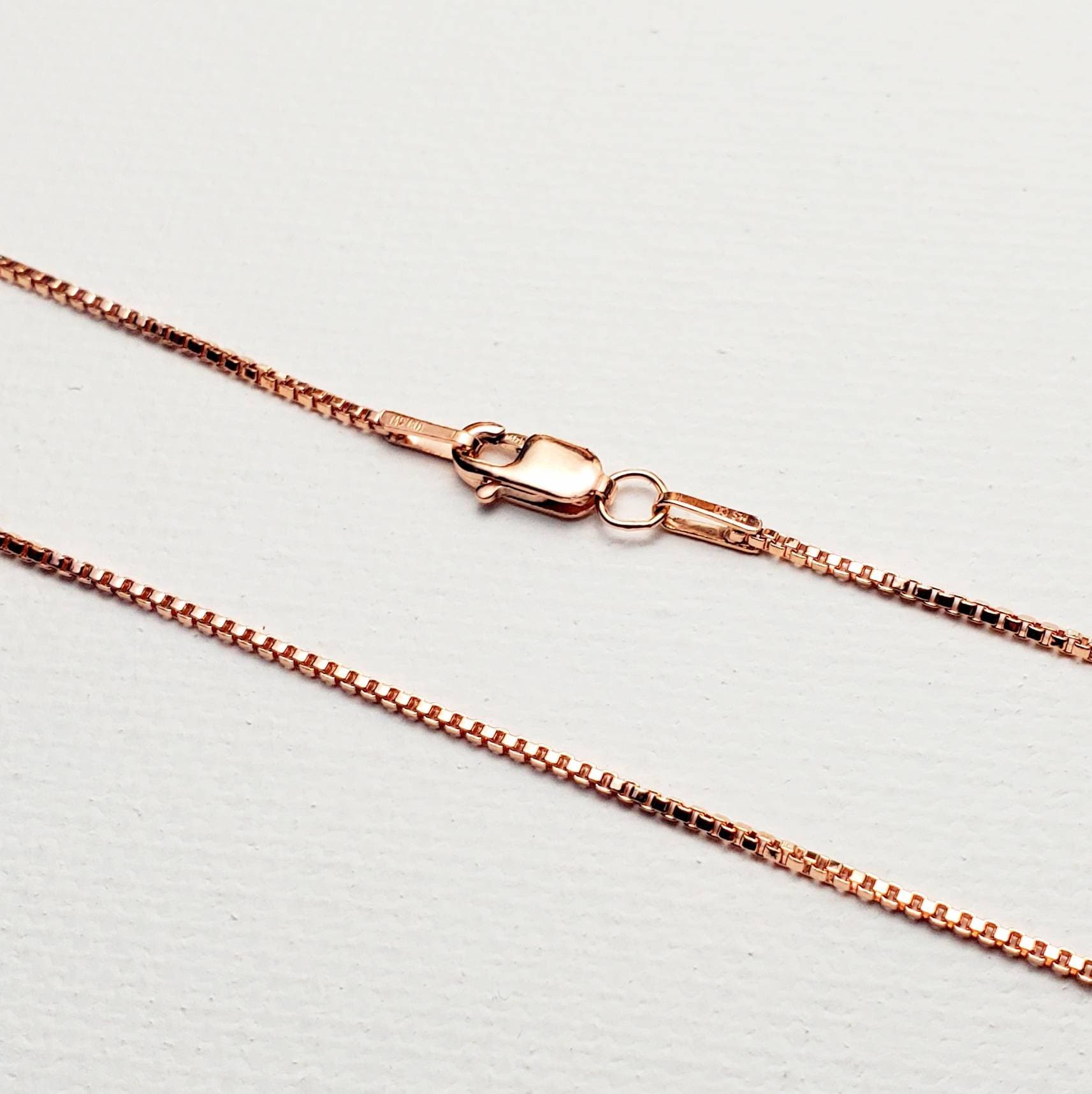 Rose Gold Box Chain 14K Rose Gold Filled Box Chain 1 MM 18 Etsy