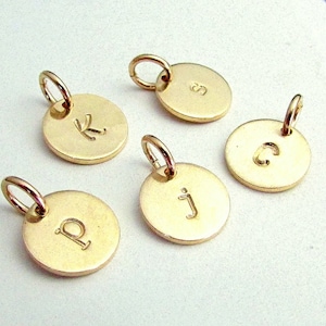 Gold Letter Charm | Little Initial | 14K GF Custom Pendant | Personalized Jewelry by Eriadesigns