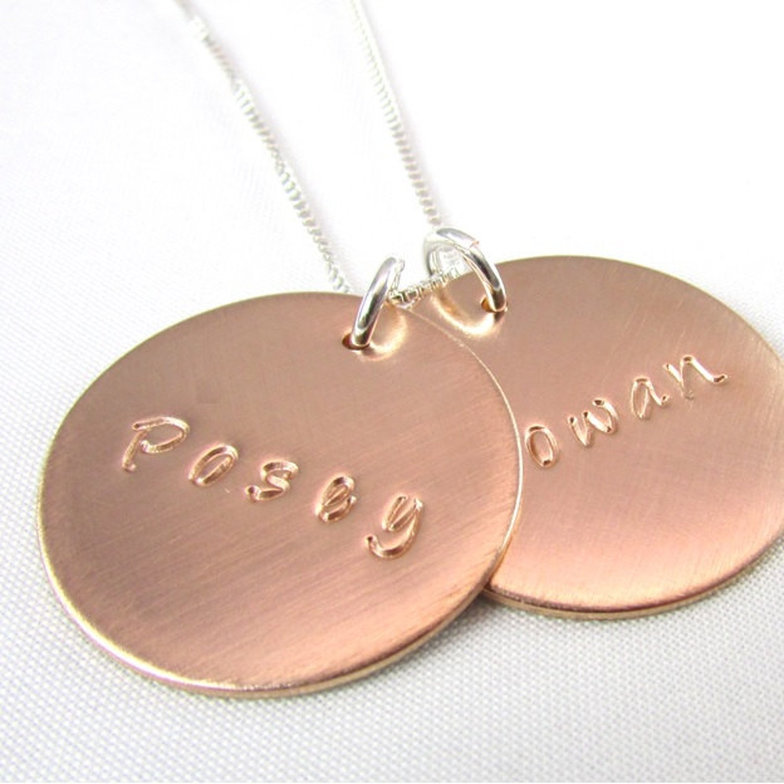 Rose Gold Name Necklace 14K Rose Gold Filled Charms Etsy