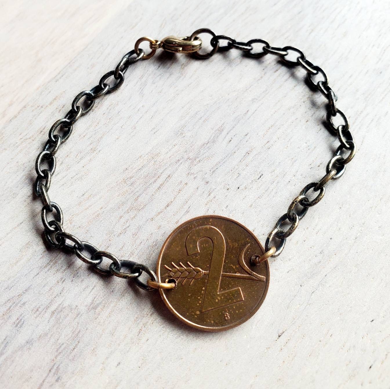 Swiss Cross Bracelet, 1948, 1955 or 1958 Switzerland Coin