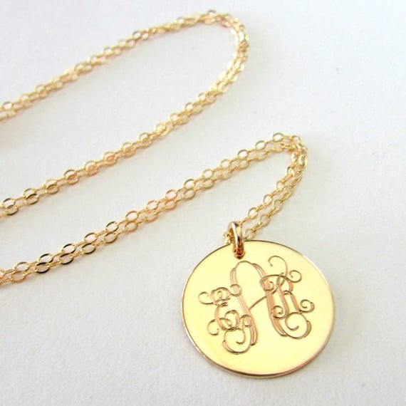 4 initial monogram necklace deals