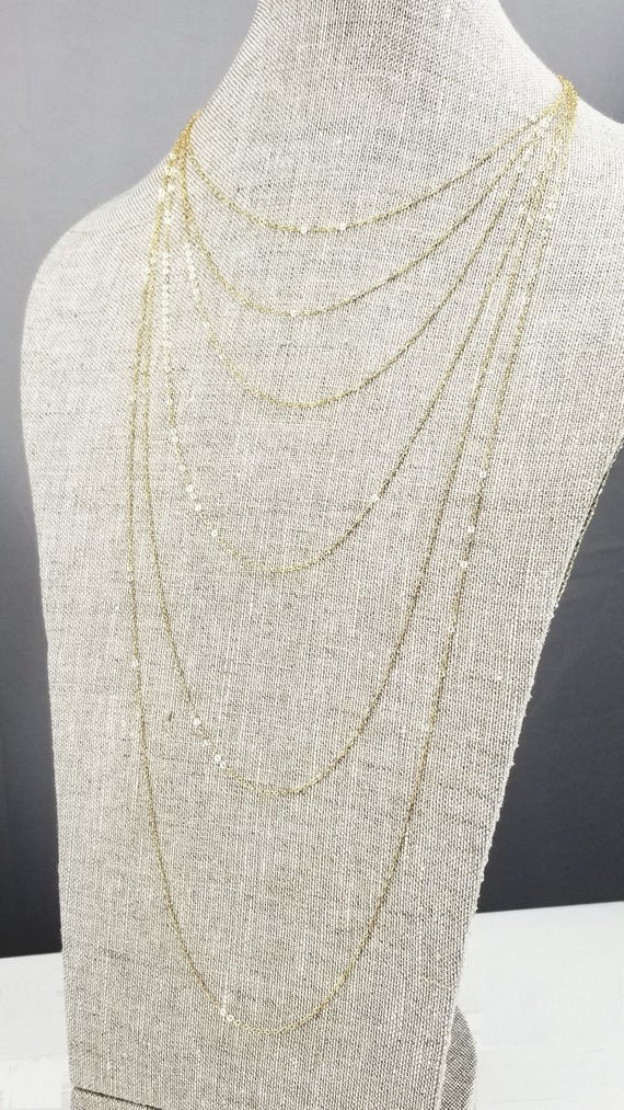 Gold Chain 14K Gold Filled Cable Necklace Plain Gold Chain