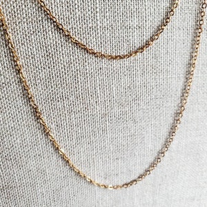 Solid Brass Cable Chain, Lobster Claw Clasp, Made in USA, Choose Length: 16, 17, 18, 19, 20, 21, 22, 23, 24, 25, 26, 27, 28, 30, 32, 36 Inch