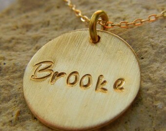 Gold Name Necklace Gold Filled Charm 