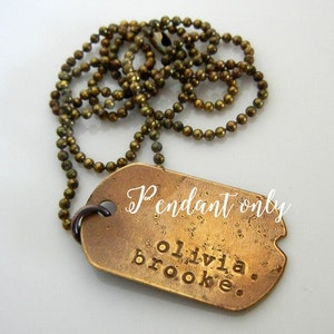 Personalisierte Hundemarke - Benutzerdefinierte Dogtag - Dogtag Charme - Rustikaler Messinganhänger
