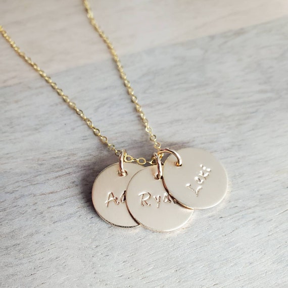 Personalized charm necklace gold deals