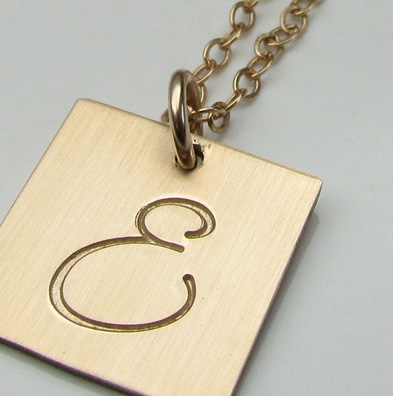 European And American Stainless Steel 18k Clip Twin Shell Letter Necklace Square