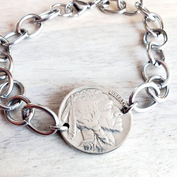 Vintage US Buffalo Nickel Anhänger Für Halskette