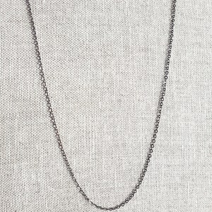 Rustic Oxidized Vintage Style Brass Cable Chain with Brass Lobster Clasp Made in USA by E. Ria Designs