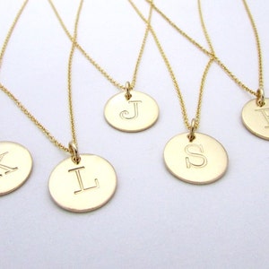 Gold Letter Necklace | Gold Initial Necklace | Letter Charm Necklace | Initial Charm Necklace | Typewriter Letter | AMELIA | E. Ria Designs