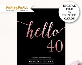 40th Birthday Invite Etsy