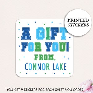 Personalized Boy Gift Stickers, Sports Birthday Stickers, Kids Stickers, Boys Gift Stickers, Gift Labels, Printed Birthday Stickers