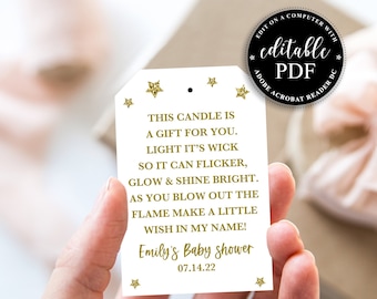 30x Baby Shower Favour Tags Ivory Textured Tags Tea Light Candle 30x Baby Shower Favour Tags Ivory Textured Tags Tea Light Candle