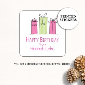 Kids Gift Label Gift Tags Birthday Stickers Personalized | Etsy