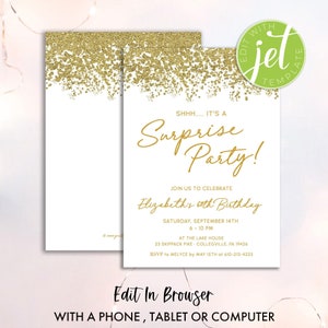 invitación sorpresa de 60 cumpleaños, invitación de cumpleaños sorpresa para mujeres, invitación de cumpleaños sorpresa digital, fiesta de cumpleaños sorpresa