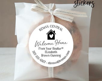 Personalized Realtor Stickers, Open House Favor Labels