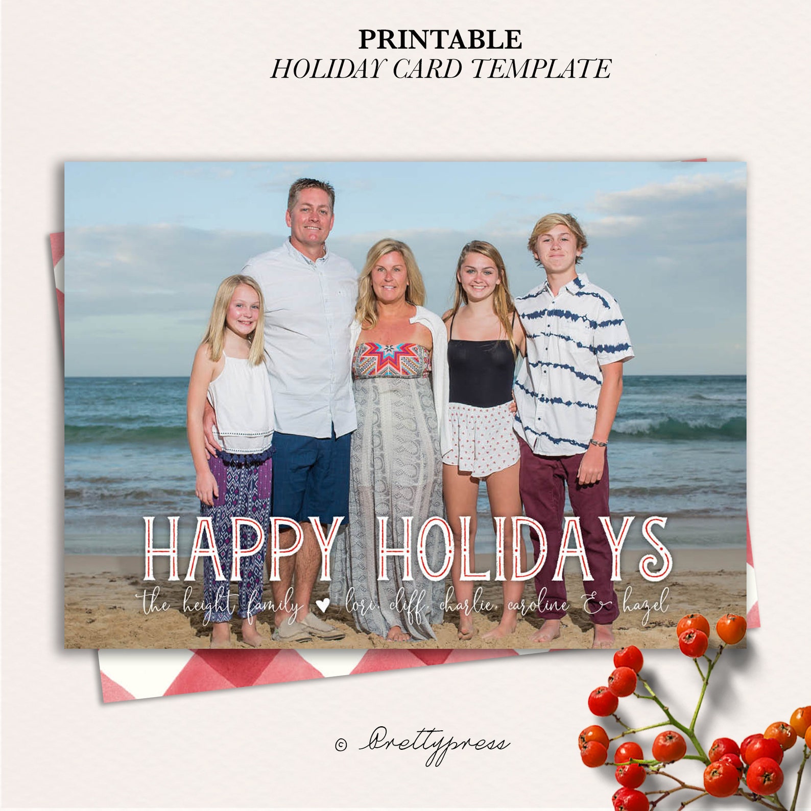 Printable Photo Holiday Cards