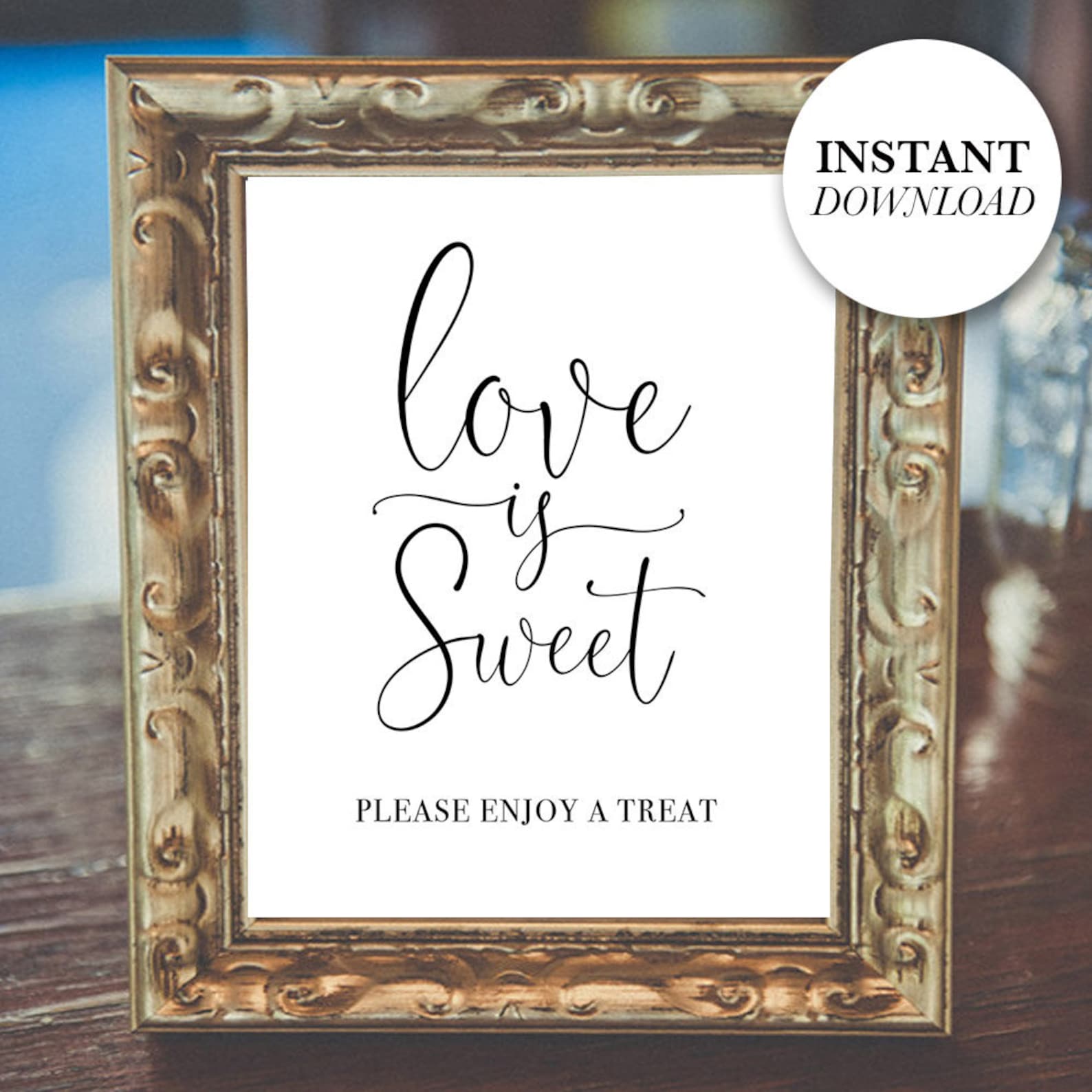 Love is Sweet Sign Love is Sweet Printable Sign Instant - Etsy