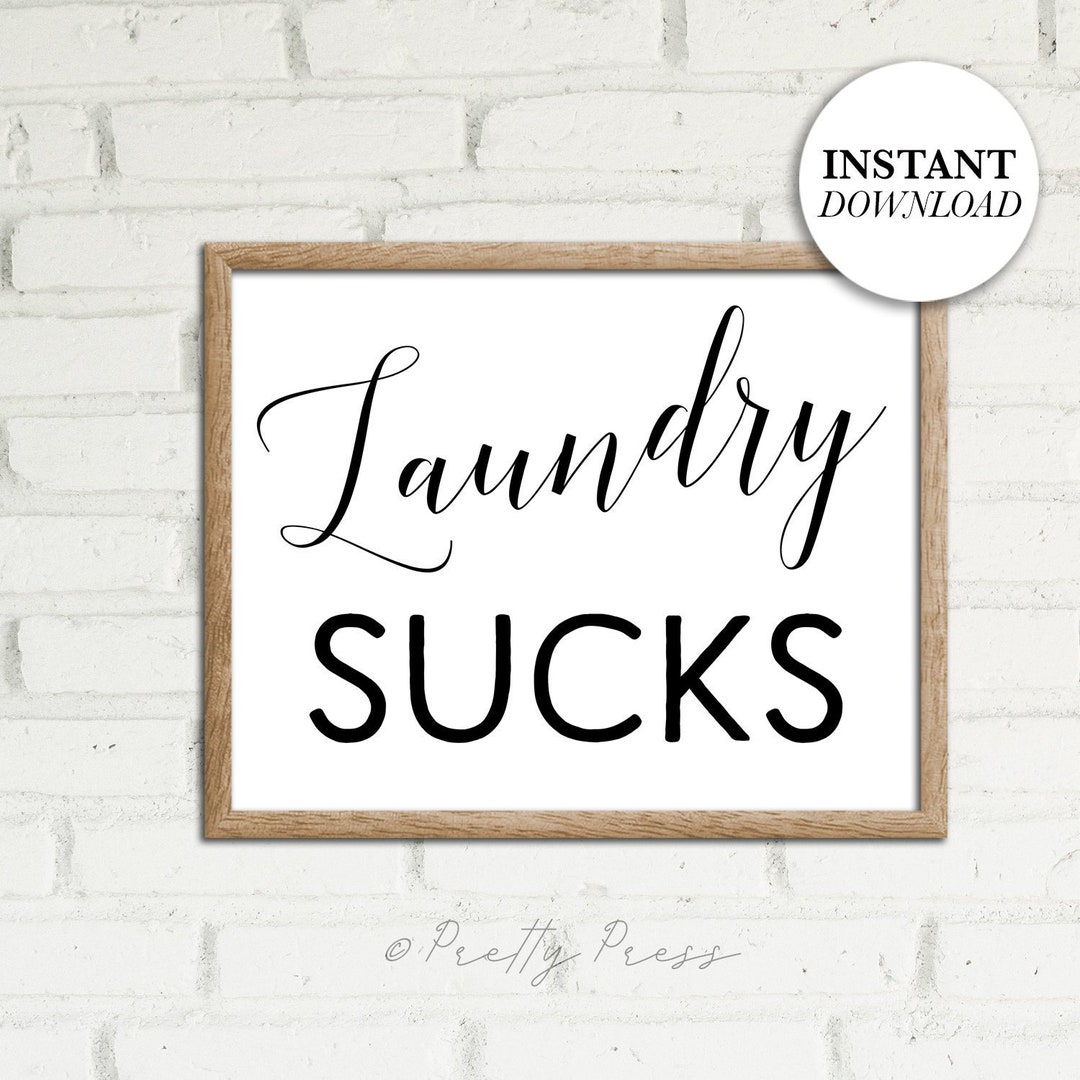 Laundry Printable, Printable Art, Funny Laundry Room Art, Laundry Art ...