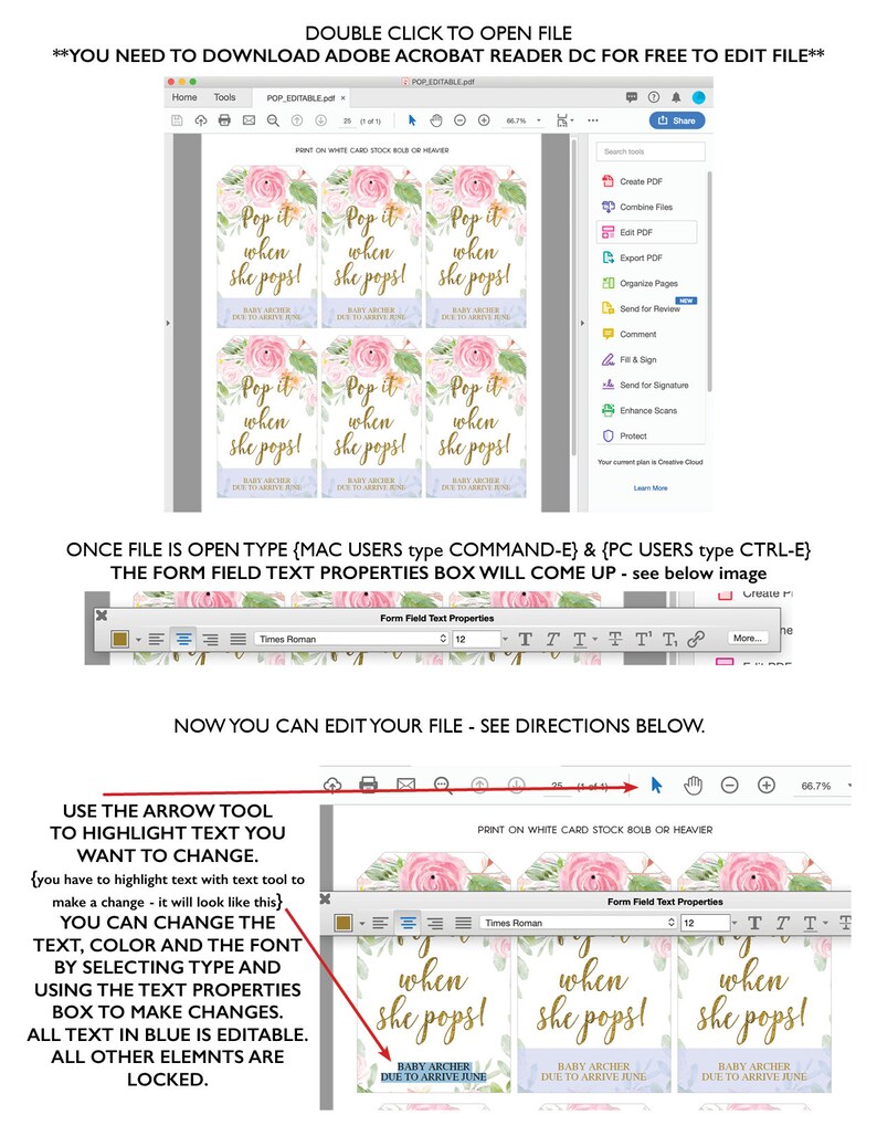 Baby Shower Candle Tags Candle Baby Shower Tag Printable Etsy