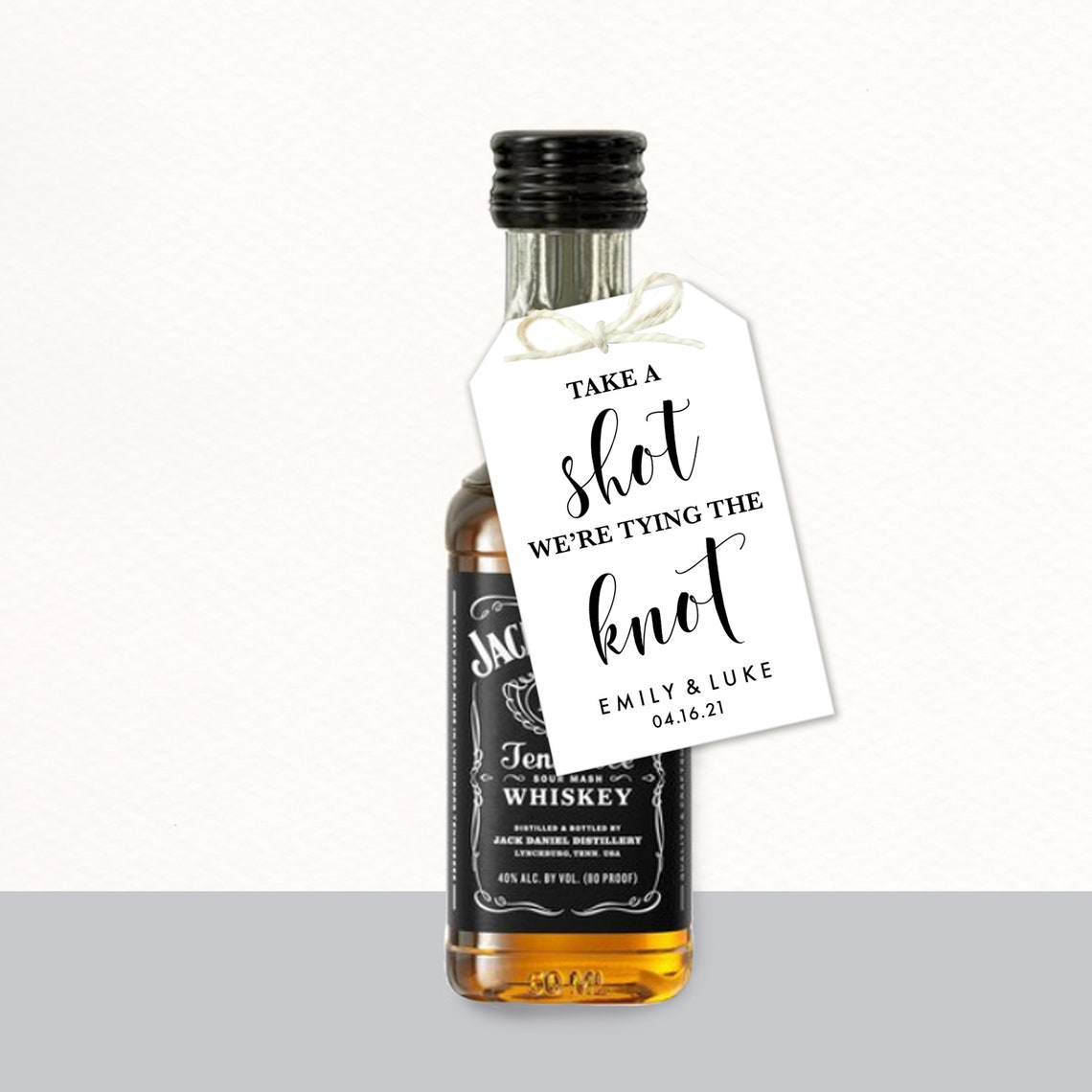 Mini Alcohol Bottle Labels Take A Shot We're Tying the Etsy