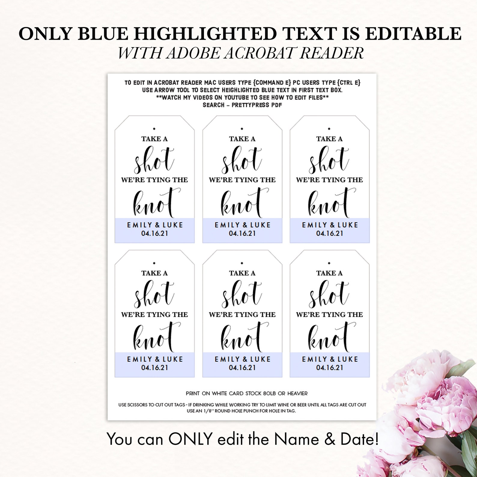 Mini Alcohol Bottle Labels Take A Shot We're Tying the Etsy