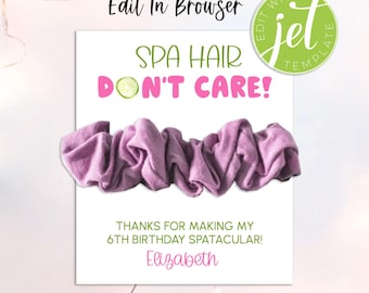 Carte chouchou spa, cadeau d'anniversaire (imprimable)