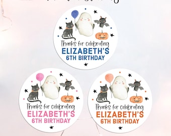 Halloween Birthday favors, Birthday Party Favor Stickers, Hey Boo Party Favor Labels, Halloween Stickers, Printed Stickers for Favors