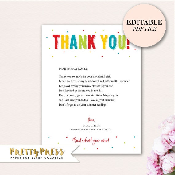 Thank You Note Teacher Template at Conrad Williams blog Thank You Note Teacher Template at Conrad Williams blog