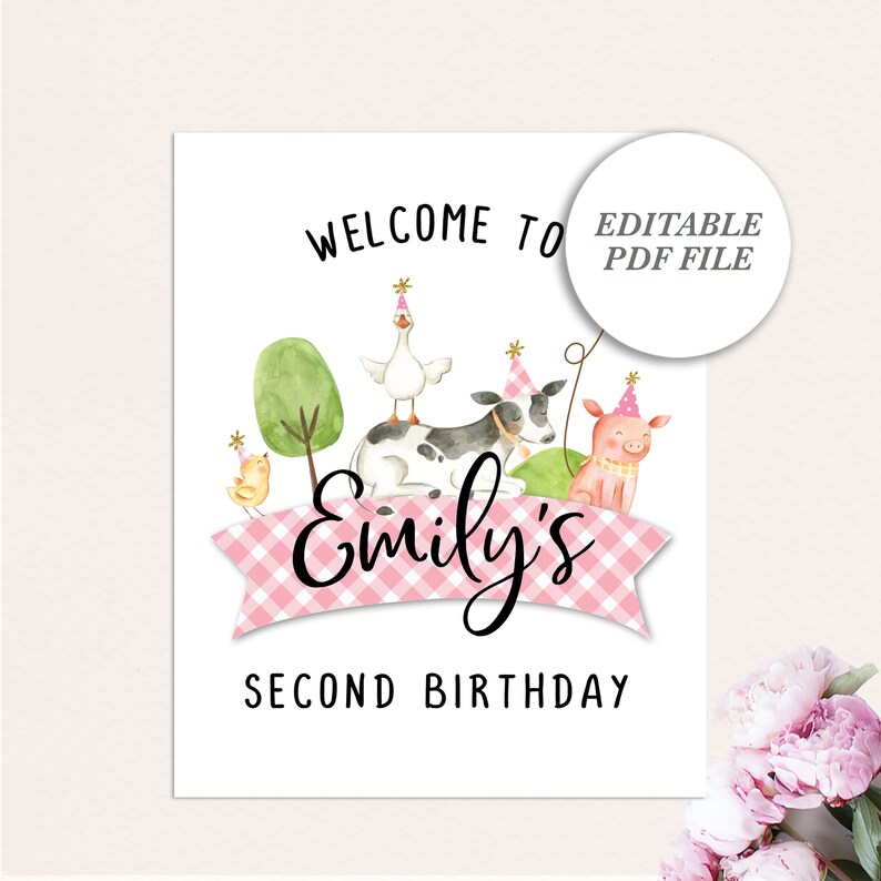 Barnyard Party Door Sign Barnyard Birthday Party Decorations Etsy