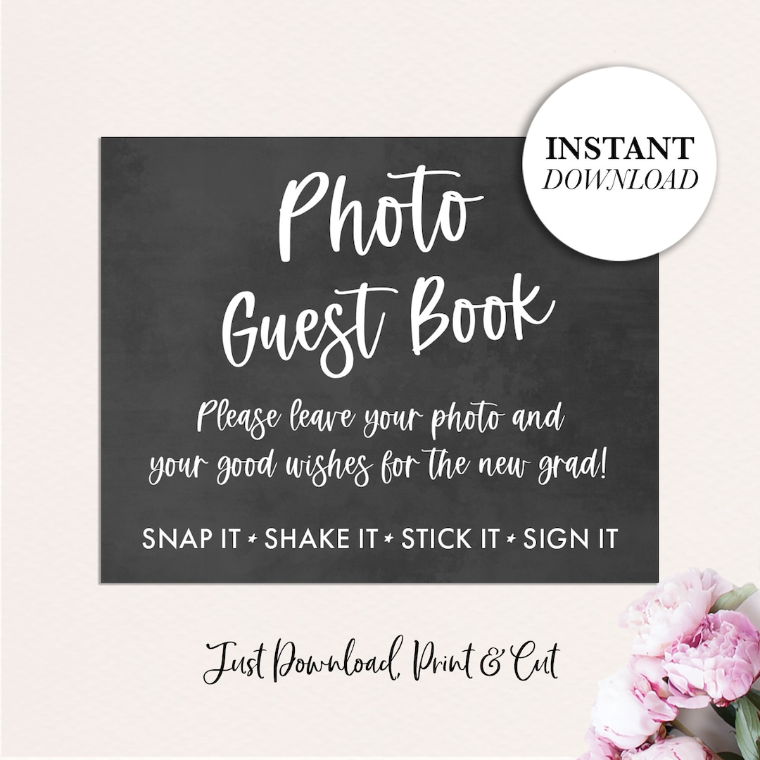 Graduation Party Guest Sign, Graduation Photo Guest Book SIGN ...