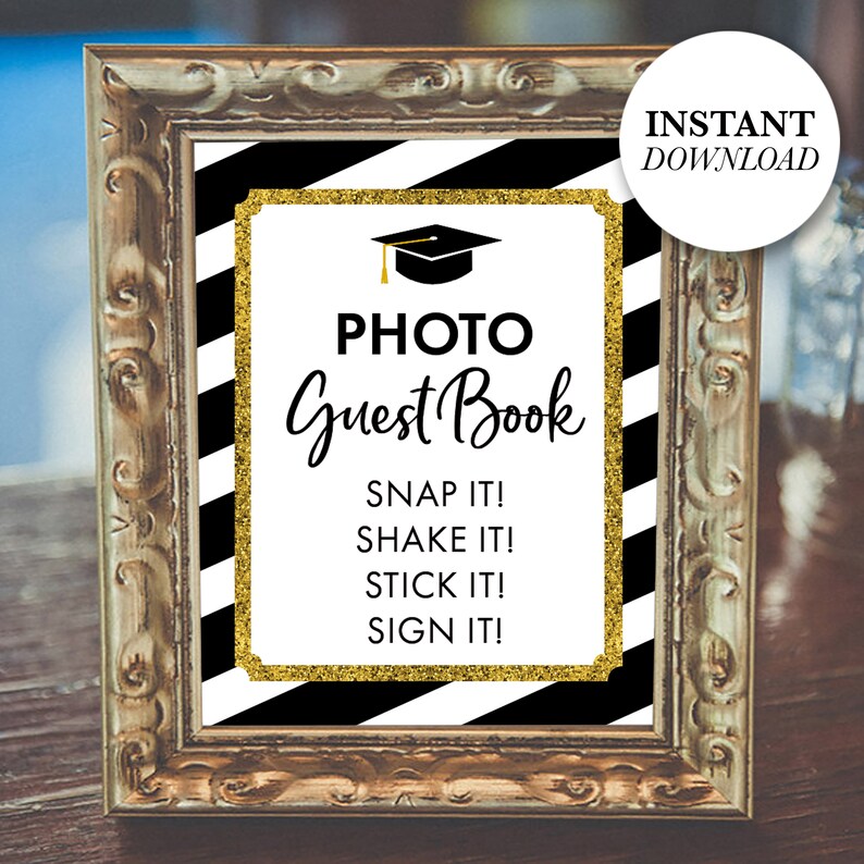 Graduation Photo Guest Book SIGN Graduation Guest Book Sign Etsy