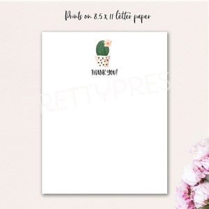 Printable Note Cards, Cactus Thank You Cards, Wedding Note Cards ...