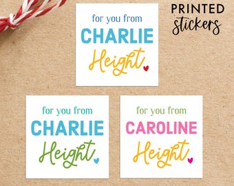 Personalized Gift Stickers, Square Name Labels, Kids Birthday Labels, To from Stickers for Gifts, Custom Labels