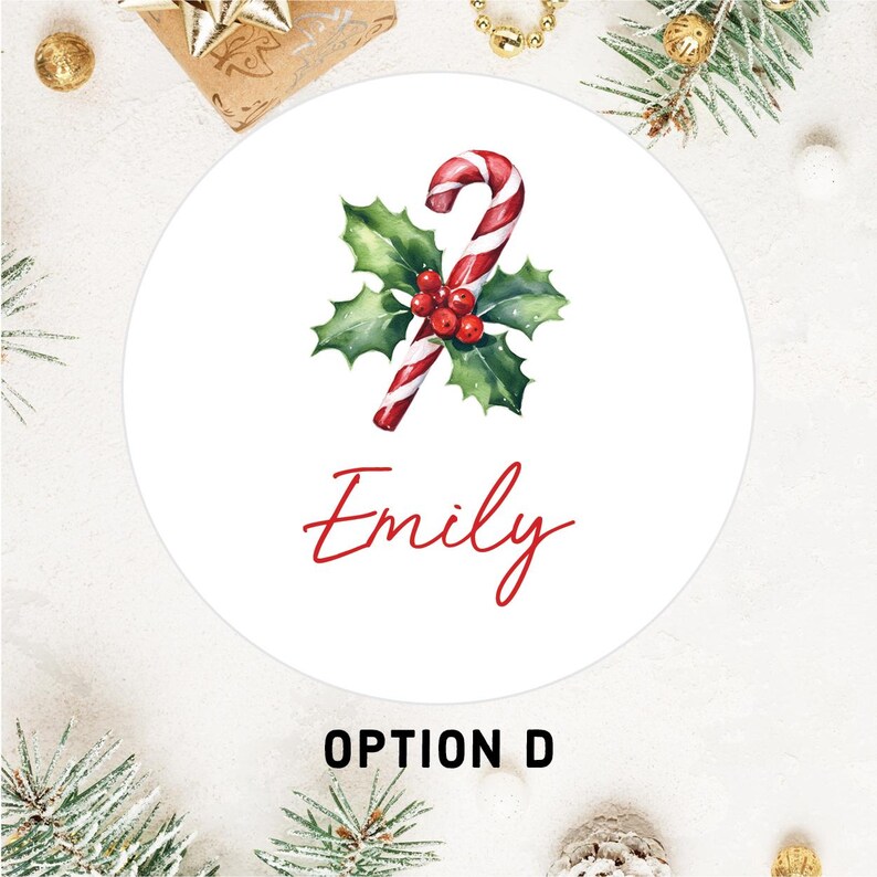 Christmas Name Stickers, Christmas Gift Stickers, Christmas Name Labels ...