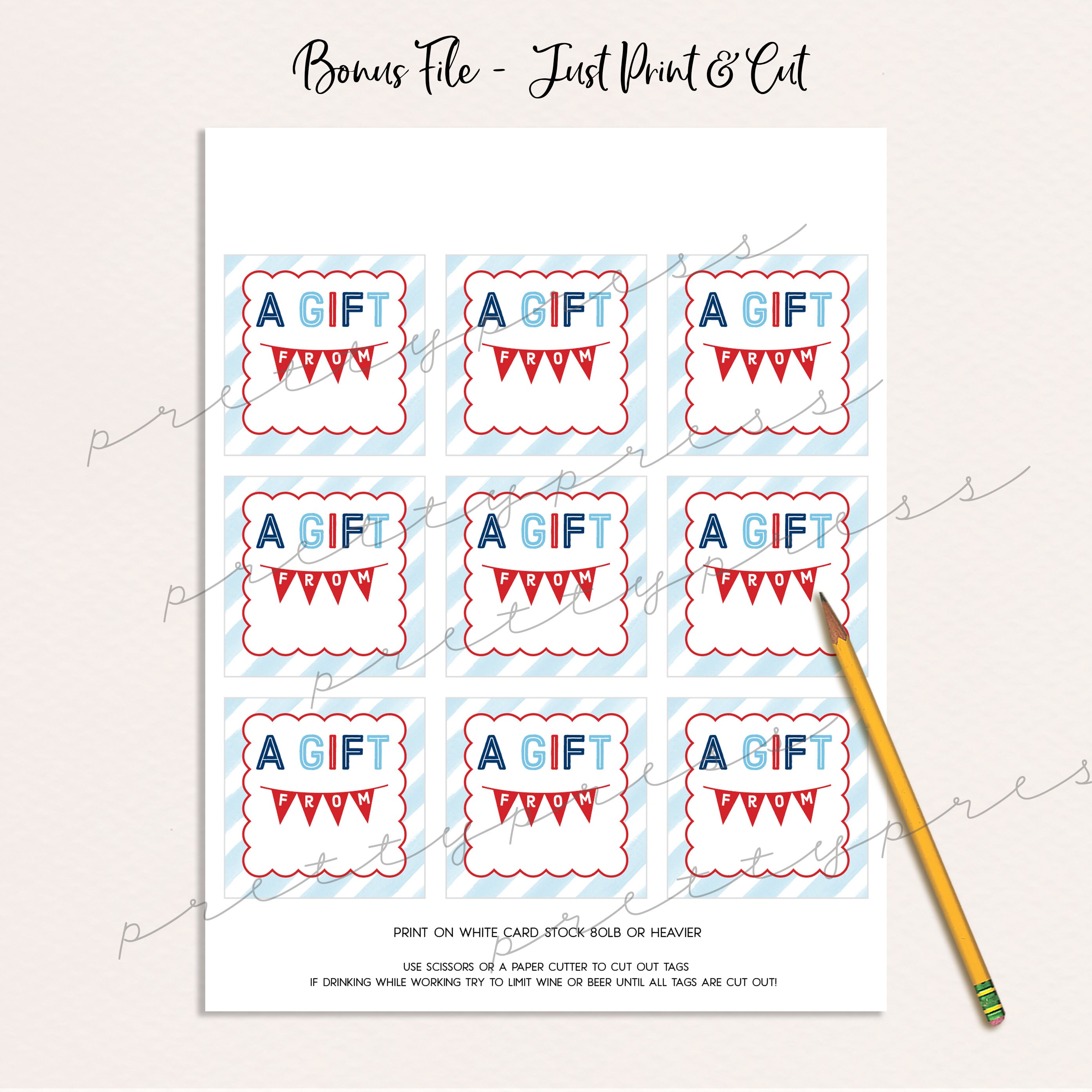 Printable Kids Gift Tags Boys Editable Gift Enclosure Cards - Etsy
