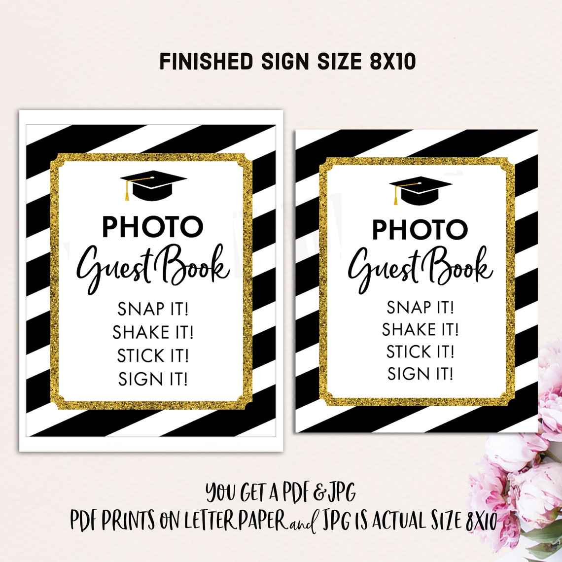 Graduation Photo Guest Book SIGN Graduation Guest Book Sign Etsy