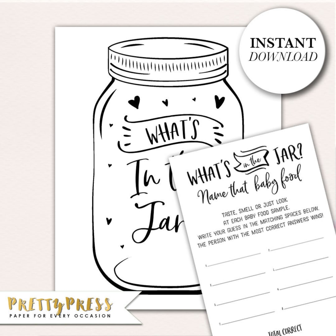 Name That Baby Food, Baby Shower INSTANT DOWNLOAD Game, Baby Food ...