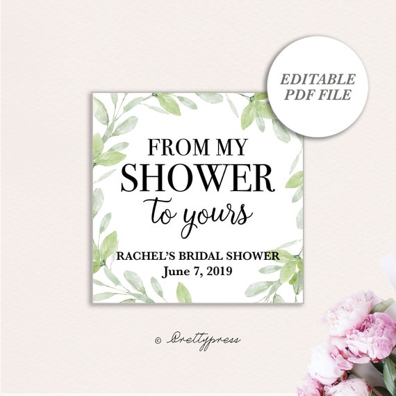 from my shower to yours tag