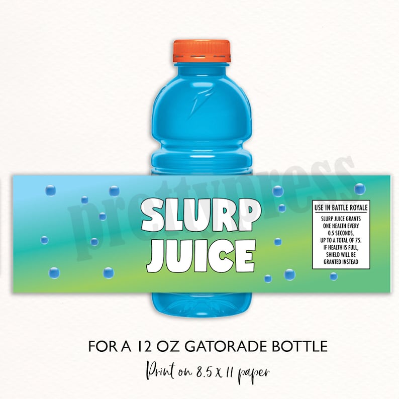 Gatorade Label SLURP Juice Chug Jug Printable Digital File | Etsy