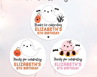 Halloween Birthday favors, Birthday Party Favor Stickers, Hey Boo Party Favor Labels, Halloween Stickers, Printed Stickers for Favors