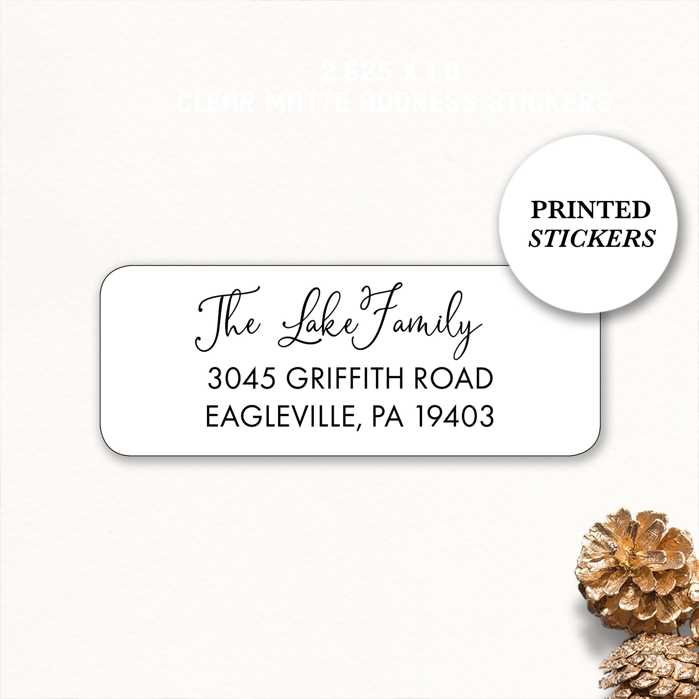 Address Labels Return Address Stickers Printed Return Etsy
