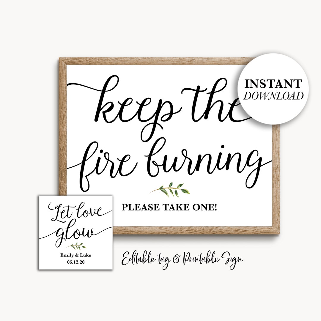 Bridal Shower Candle Tags, Wedding Candle Tags, Printable Sign and