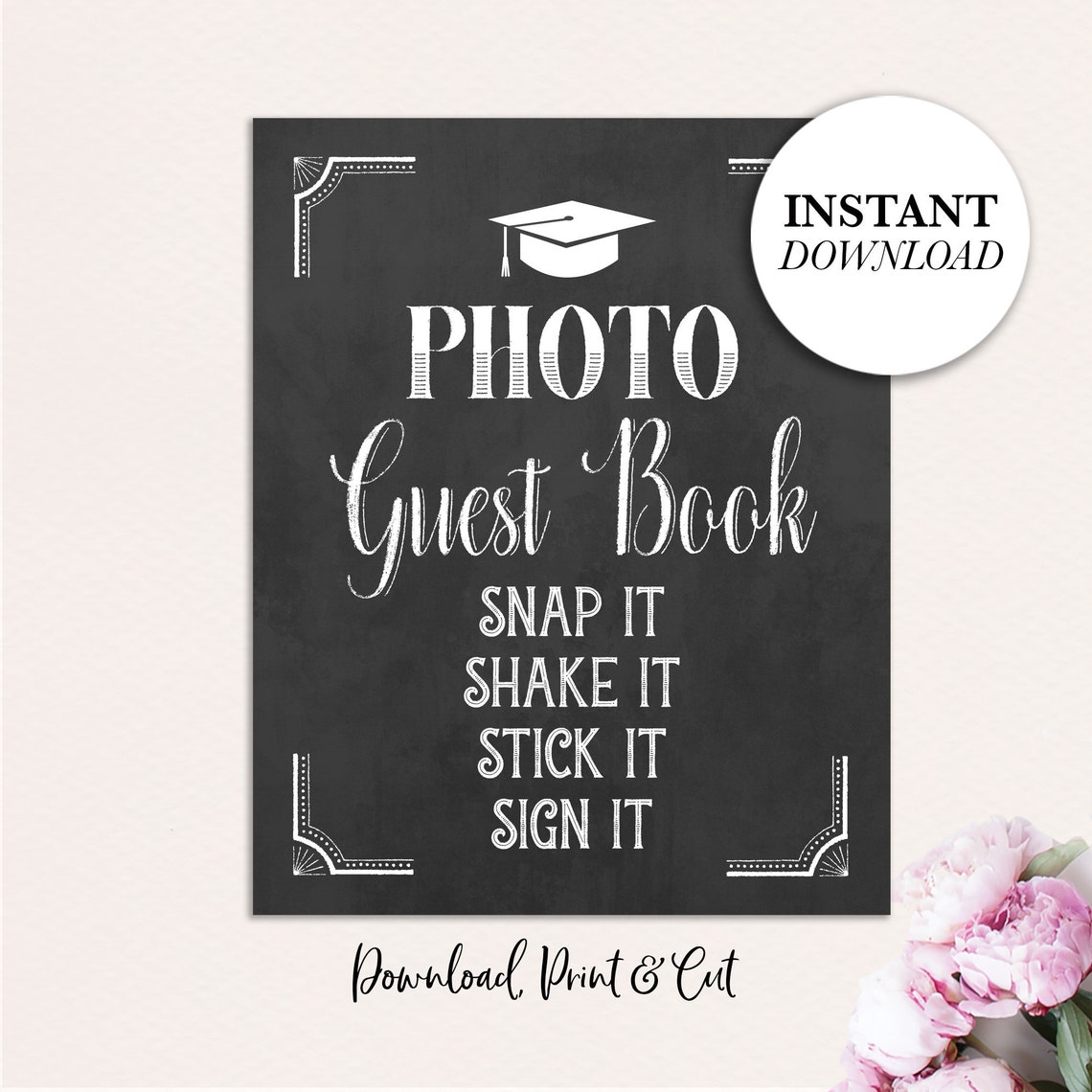 Graduation Photo Guest Book Graduation Guest Book Sign Etsy