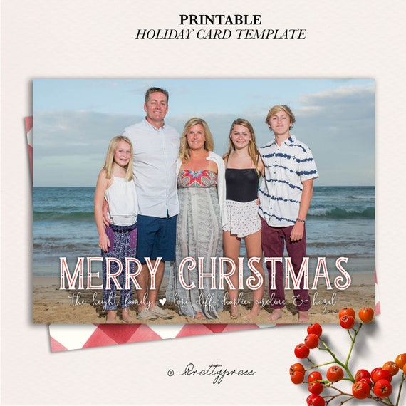 Printable Photo Christmas Cards Printable Holiday Card Photo | Etsy