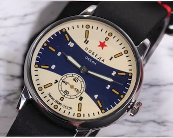 Soviet Watch Pobeda Ocean Watch Mechanical Soviet Men's USSR CCCP Retro Rare Antique Unique Old
